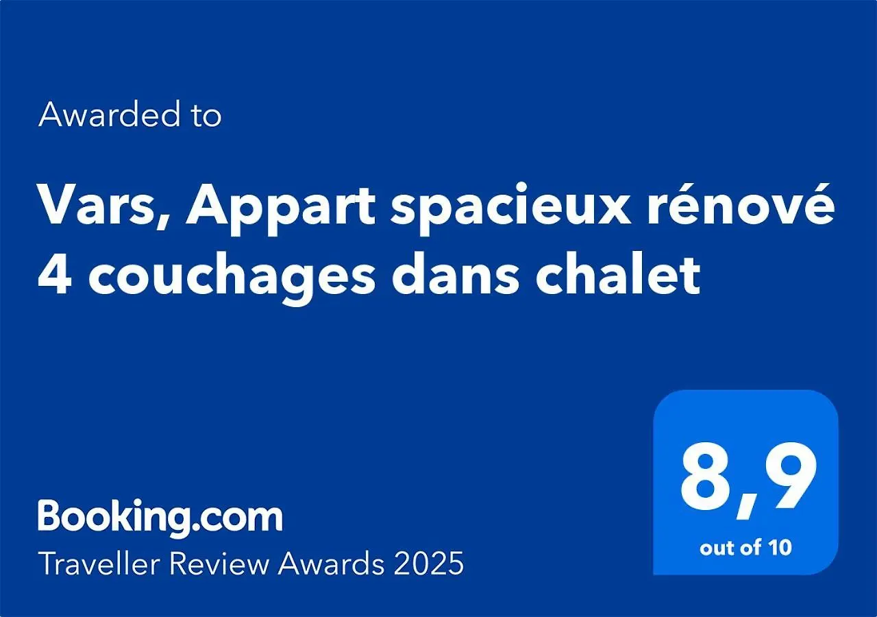 Vars, Appart Spacieux Renove 4 Couchages Dans Chalet Vars  Apartment Vars (Hautes-Alpes)
